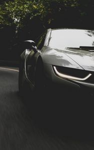 Превью обои bmw i8, bmw, автомобиль, вид спереди