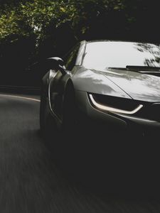Превью обои bmw i8, bmw, автомобиль, вид спереди