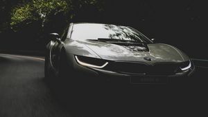 Превью обои bmw i8, bmw, автомобиль, вид спереди