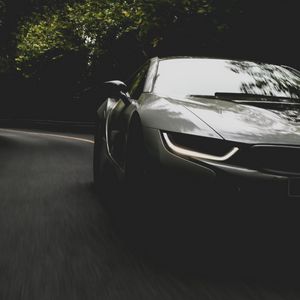 Превью обои bmw i8, bmw, автомобиль, вид спереди