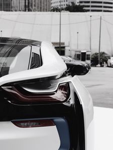 Превью обои bmw i8, bmw, фара, вид сзади, автомобиль