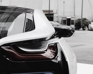 Превью обои bmw i8, bmw, фара, вид сзади, автомобиль