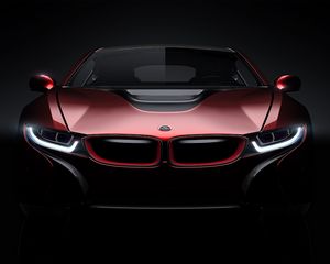 Превью обои bmw, i8, концепт, вид спереди