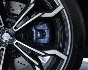 Превью обои bmw, колесо, шина, диск, машина