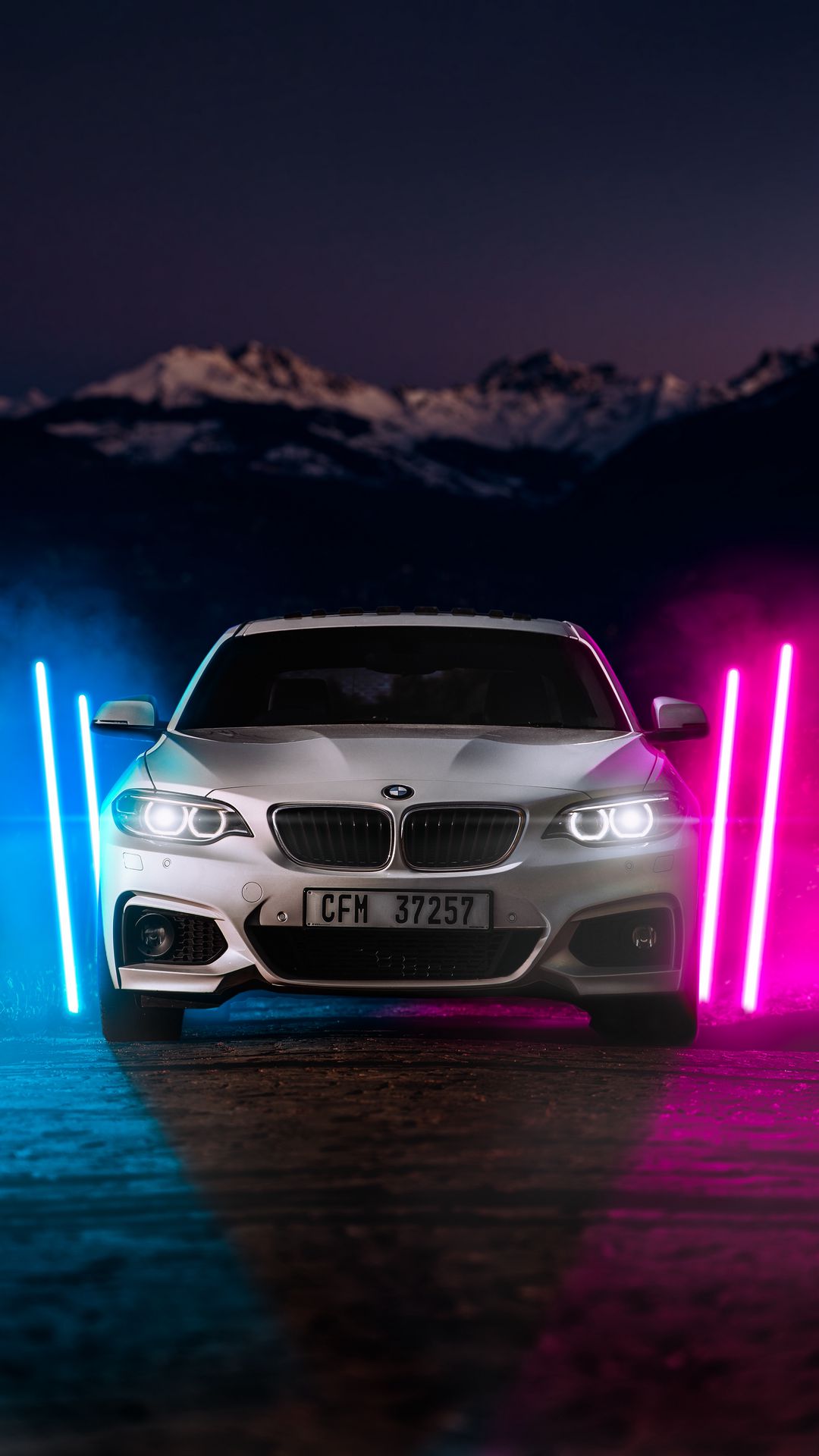 Скачать 1080x1920 bmw m2, bmw, автомобиль, белый, неон обои, картинки  samsung galaxy s4, s5, note, sony xperia z, z1, z2, z3, htc one, lenovo vibe