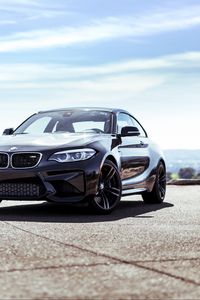 Превью обои bmw m2, bmw, автомобиль, черный