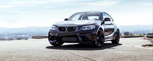 Превью обои bmw m2, bmw, автомобиль, черный