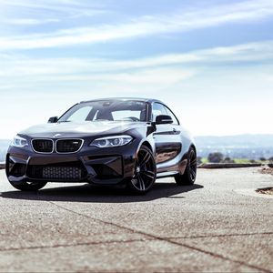 Превью обои bmw m2, bmw, автомобиль, черный