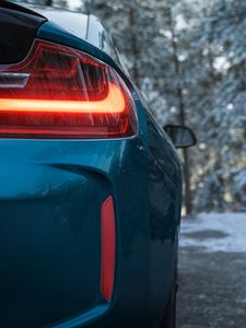 Превью обои bmw m2, bmw, машина, стоп-сигнал, красный, свет