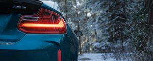 Превью обои bmw m2, bmw, машина, стоп-сигнал, красный, свет