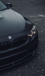 Превью обои bmw m3, bmw, автомобиль, фара, черный
