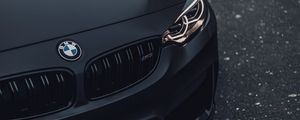 Превью обои bmw m3, bmw, автомобиль, фара, черный