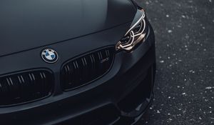 Превью обои bmw m3, bmw, автомобиль, фара, черный