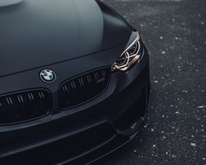 Превью обои bmw m3, bmw, автомобиль, фара, черный