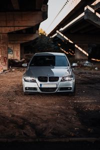 Превью обои bmw m3, bmw, автомобиль, серый, вид спереди