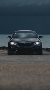 Превью обои bmw m3, bmw, автомобиль, черный, вид спереди