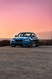 Превью обои bmw m3, bmw, автомобиль, синий, вид спереди