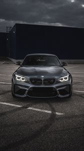 Превью обои bmw m3, bmw, автомобиль, вид спереди, серый