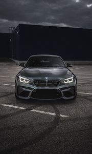 Превью обои bmw m3, bmw, автомобиль, вид спереди, серый