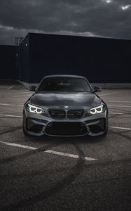 Превью обои bmw m3, bmw, автомобиль, вид спереди, серый