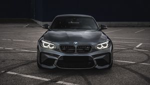 Превью обои bmw m3, bmw, автомобиль, вид спереди, серый