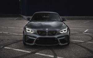 Превью обои bmw m3, bmw, автомобиль, вид спереди, серый