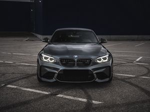Превью обои bmw m3, bmw, автомобиль, вид спереди, серый
