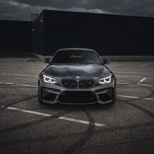 Превью обои bmw m3, bmw, автомобиль, вид спереди, серый