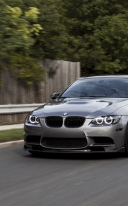 Превью обои bmw m3, bmw, автомобиль, вид спереди, асфальт