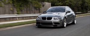 Превью обои bmw m3, bmw, автомобиль, вид спереди, асфальт