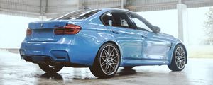 Превью обои bmw m3 competition, bmw, машина, голубой, вид сбоку