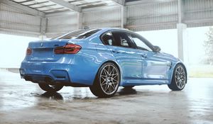 Превью обои bmw m3 competition, bmw, машина, голубой, вид сбоку