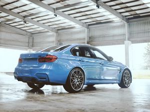 Превью обои bmw m3 competition, bmw, машина, голубой, вид сбоку