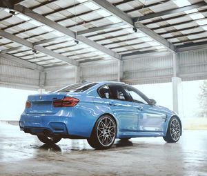 Превью обои bmw m3 competition, bmw, машина, голубой, вид сбоку