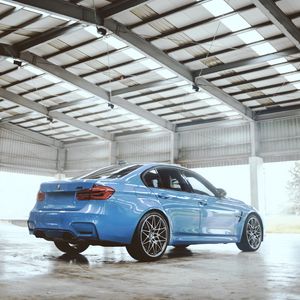 Превью обои bmw m3 competition, bmw, машина, голубой, вид сбоку