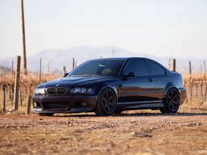 Превью обои bmw, m3, e46, черный, вид сбоку