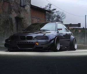 Превью обои bmw, m3, e46, вид сбоку