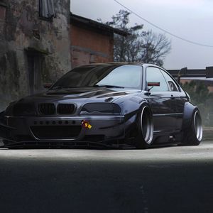 Превью обои bmw, m3, e46, вид сбоку