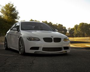 Превью обои bmw, m3, e92, белый