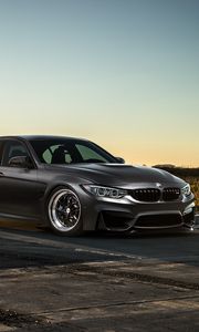 Превью обои bmw, m3, f80, серый, вид сбоку