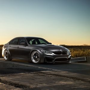 Превью обои bmw, m3, f80, серый, вид сбоку