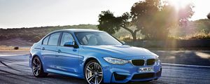 Превью обои bmw, m3, вид сбоку, синий