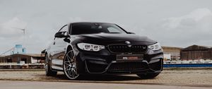 Превью обои bmw m4, bmw, автомобиль, спорткар, черный
