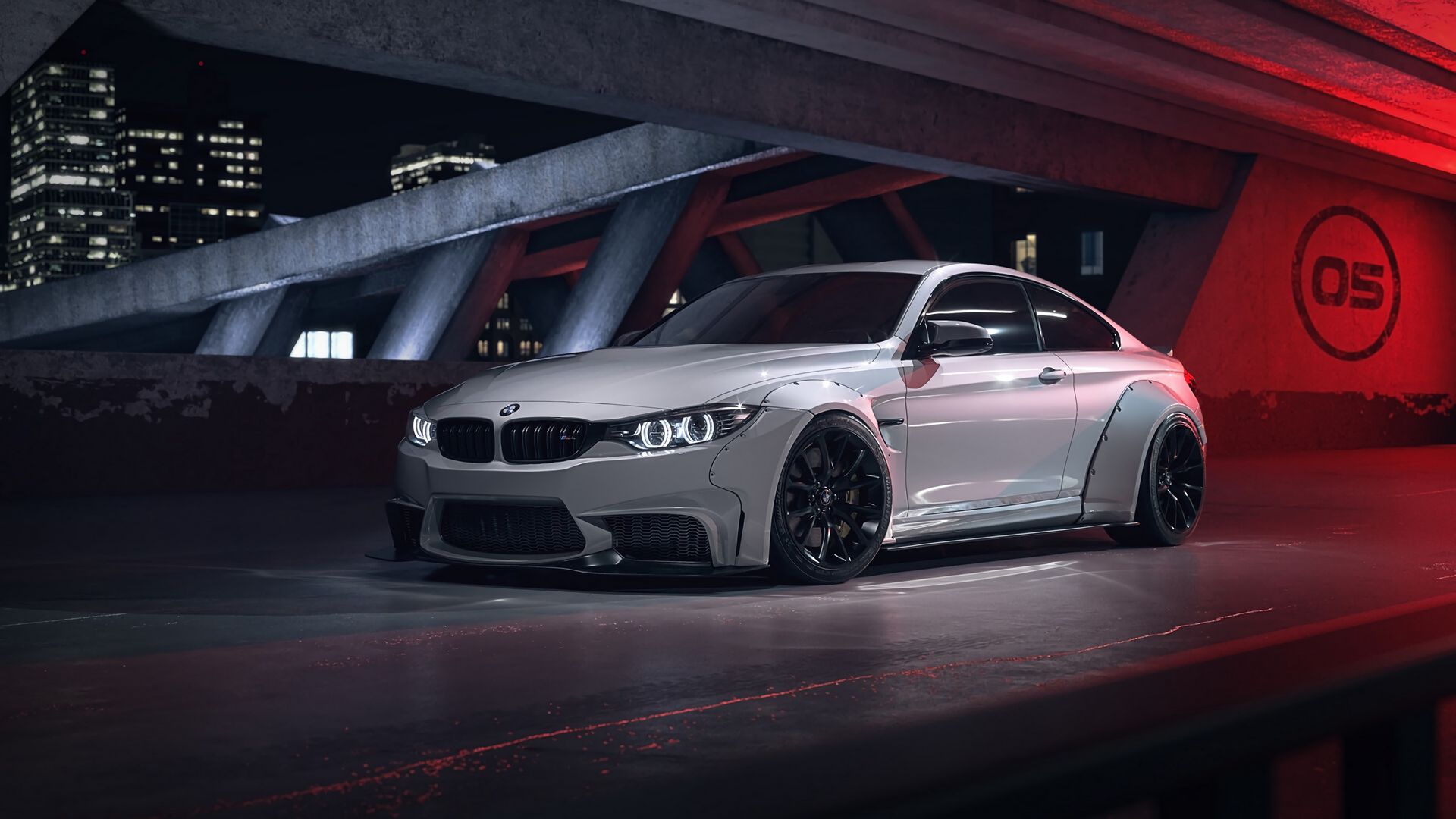 Скачать 1920x1080 bmw m4, bmw, машина, белый, вид сбоку обои, картинки full  hd, hdtv, fhd, 1080p