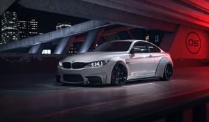 Превью обои bmw m4, bmw, машина, белый, вид сбоку