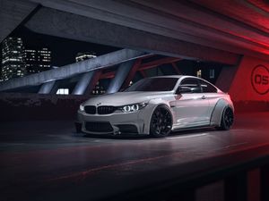 Превью обои bmw m4, bmw, машина, белый, вид сбоку
