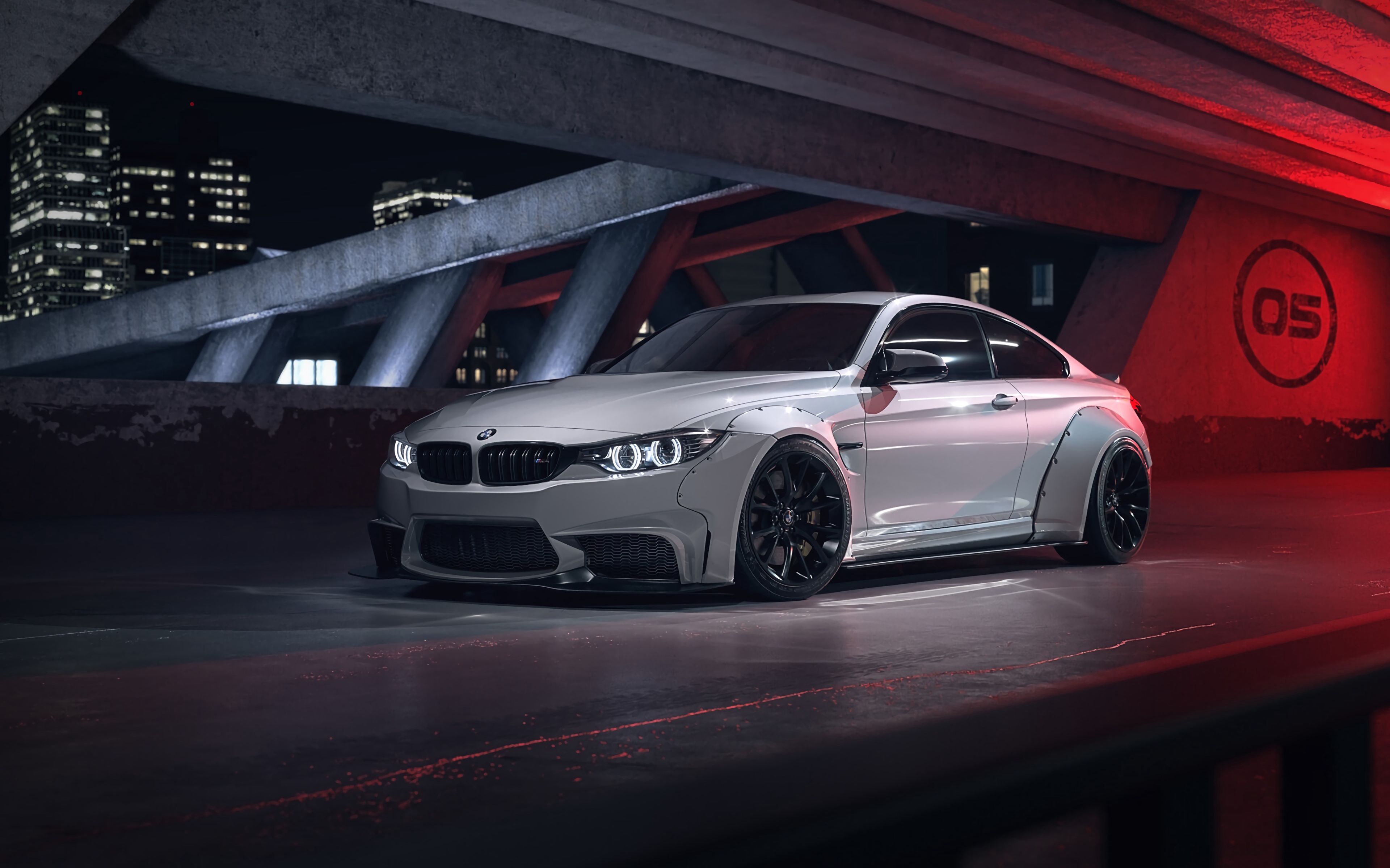 Скачать 3840x2400 bmw m4, bmw, машина, белый, вид сбоку обои, картинки 4k  ultra hd 16:10