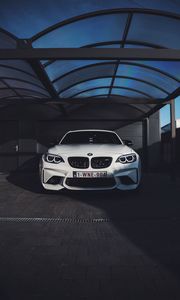 Превью обои bmw m6, bmw, машина, белый, вид спереди