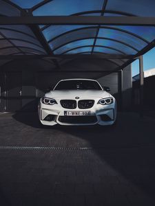 Превью обои bmw m6, bmw, машина, белый, вид спереди