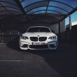 Превью обои bmw m6, bmw, машина, белый, вид спереди